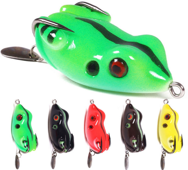 MEN피싱 스핀 프로그 5종 5.5cm 11g 개구리웜 프로그웜 가물치 배스루어 민물낚시, 스핀프로그 5종세트 (11g), 1개