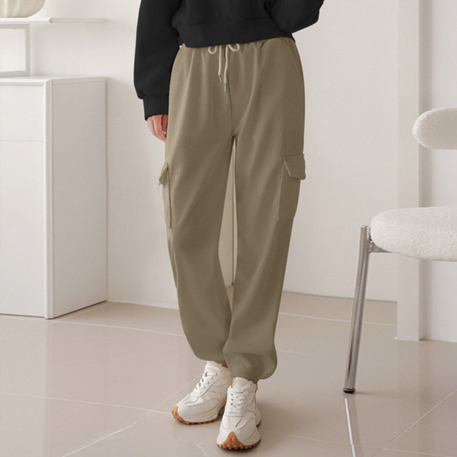 마이쏭 여성 빅사이즈 스판 골덴바지 스핀코듀로이카고조거팬츠