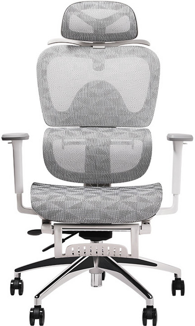MUSSO E600 PRO 풀메쉬 인체공학 높이조절 3D 허리보호 게이밍 컴퓨터 의자 사무 학생용, 회색