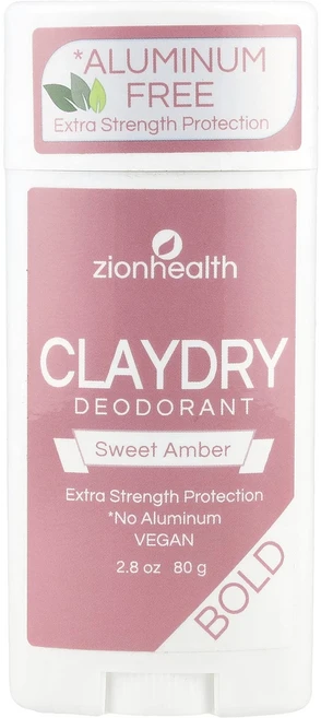 Zion Health 클레이드라이 데오드란트 볼드 스위트 엠버 2.8 oz (80 g), ZionHealth클레이드라이데오드란트볼드스위트엠버28, 80g, 1개 - 쿠팡