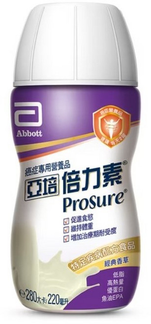 Abbott 亞培 倍力素 癌症專用營養品 經典香草口味, 220ml, 24瓶