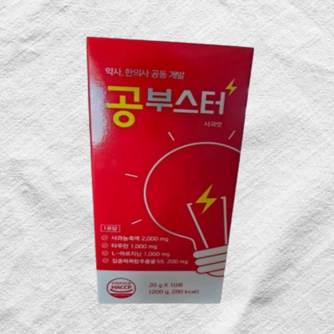 공부스터 200g 사과농축액 타우린 L아르지, 3박스 - 쿠팡