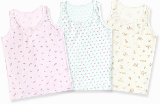 멜리스 CM러블리 여아용 런닝3종세트 코튼모달스판 유아동 주니어 속옷