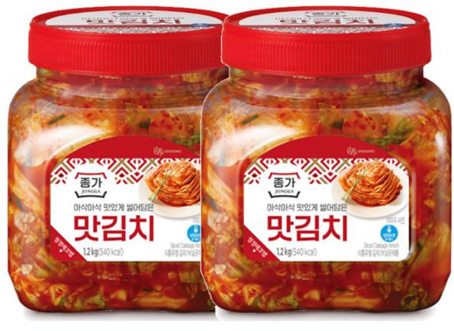 정원 종가 썰어담은 맛김치 (PET) 1.2kg 2개