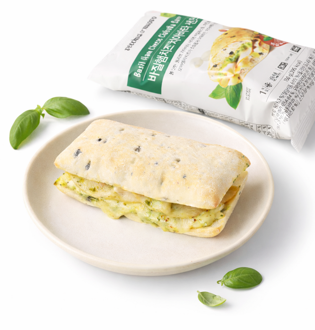 베키아에누보 바질햄치즈 치아바타 샌드위치, 30개, 150g