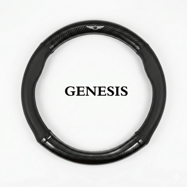 자동차 가죽 핸들커버 현대 제네시스 전용 핸들 커버 G80 GV80 G70 L110 BH GH 액세서리, 5. Round Hyundai Black, Round black