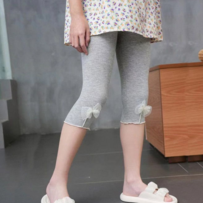 헬로가든 물결레이스리본 7부 레깅스