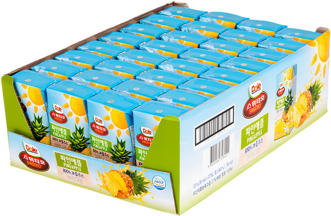 스위티오 파인애플주스, 120ml, 32개