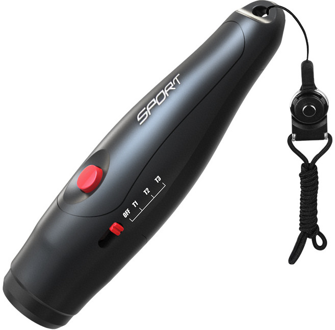 투데이리빙 전자 호루라기 여성 간편한 호신용 안전 용품 스포츠 경기 축구 야구 심판용 휘슬 미니 휴대용 세이프 경보기, 1개, 블랙