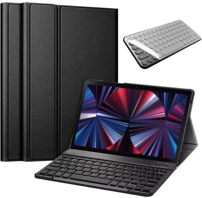 아이뮤즈 뮤패드 K11 LTE 호환 블루투스 무선 키보드 케이스 커버 케이스나라 iMuz muPad, 블랙, 1개