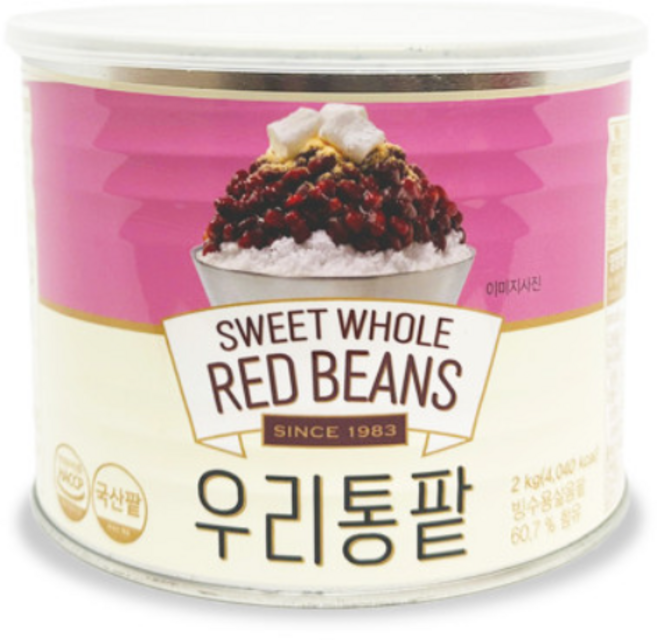 대두식품 우리통팥 통조림, 2kg, 2개