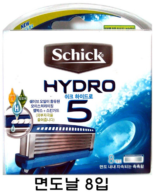 쉬크 하이드로 5중 면도날, 8개입, 1개