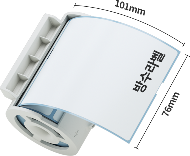 네모닉 방수라벨 카트리지 4인치 (76x101mm 95장), 1개, MLC-3411W-STD