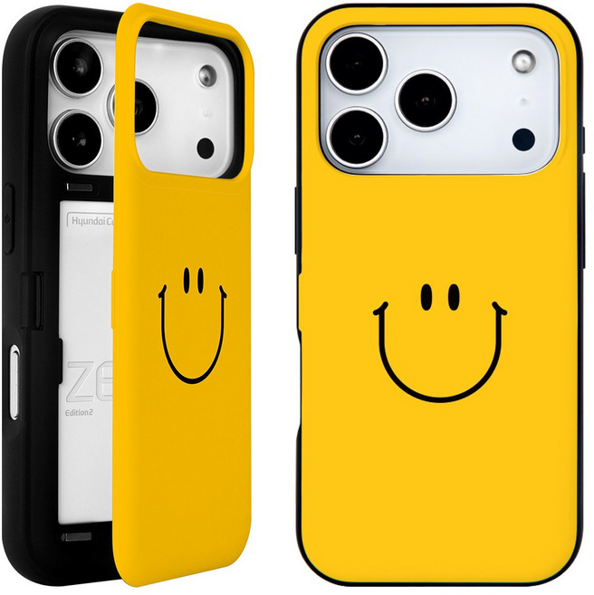 이케미 카드2장 수납 비타민 스마일 도어범퍼 케이스