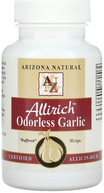 Arizona Natural Allirich 무향 마늘 캡슐 90정(캡슐당 85mg) ARZ-10100, Arizona Natural Allirich 오더리스, 1개