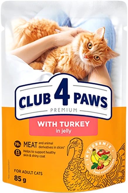 클럽4포우즈 프리미엄 파우치 어덜트캣 칠면조젤리, 85g, 10개, 칠면조 - 쿠팡