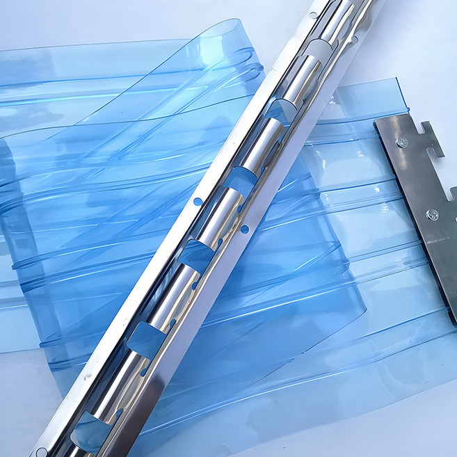 우레탄커튼 투명비닐천막 냉동고 파티션 20MX높이 8개 3두께 두꺼운 비닐막, 높음 1 0m / 1개입, 냉장 3 0 두께의 파란색 줄무늬