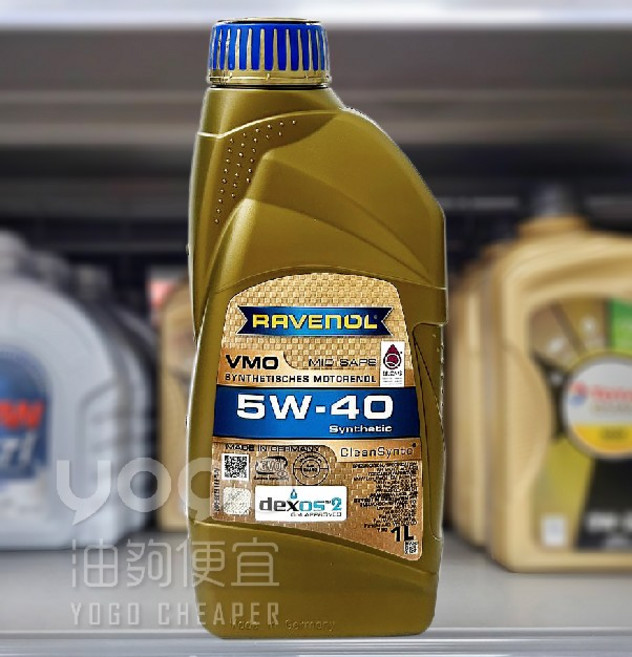 RAVENOL 德國藍星 VMO 5W-40 全合成機油 有效清潔引擎積碳 提升駕駛舒適度, 1, 適用於有無渦輪增壓和直接噴射的乘用車汽油和柴油發動機