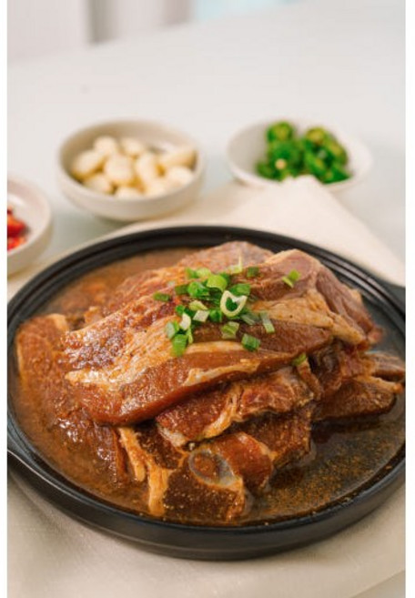 더돈 양념돼지갈비 담양갈비 수제 LA식 밀키트 캠핑고기 보성녹돈, 1개, 1kg