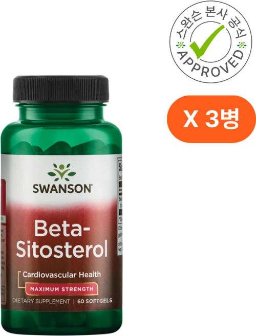 스완슨 베타시토스테롤 30베지캡슐, 3개, 30정 - 쿠팡
