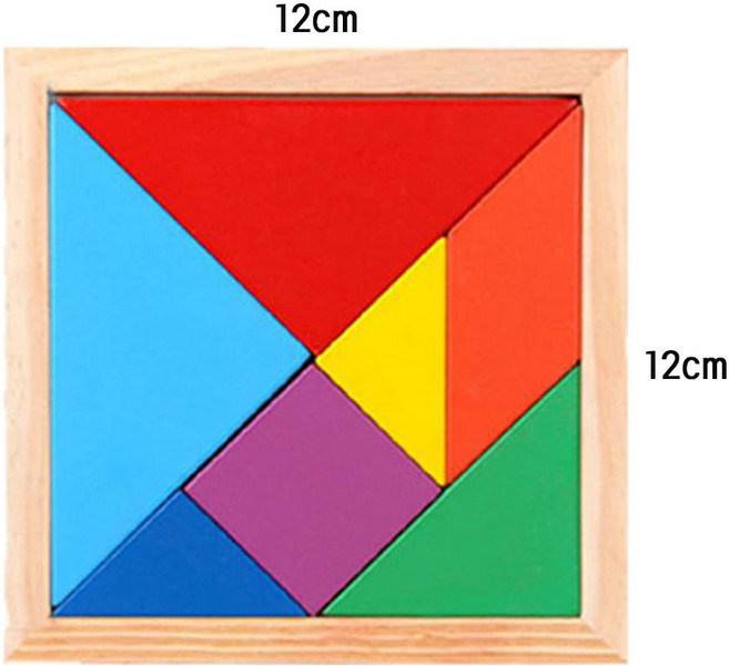 칠교놀이 탱그램 보드게임 고급 원목 W160, 1개