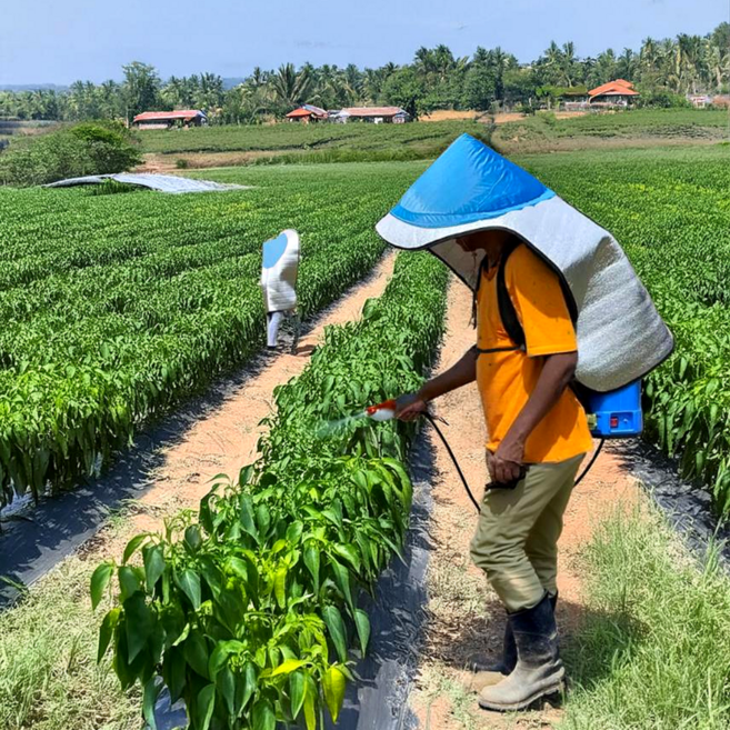 애그리루움 농사용 고추따기 모자 농사 자외선차단 햇빛가리개 여름 밭일 작업 그늘막 일체형
