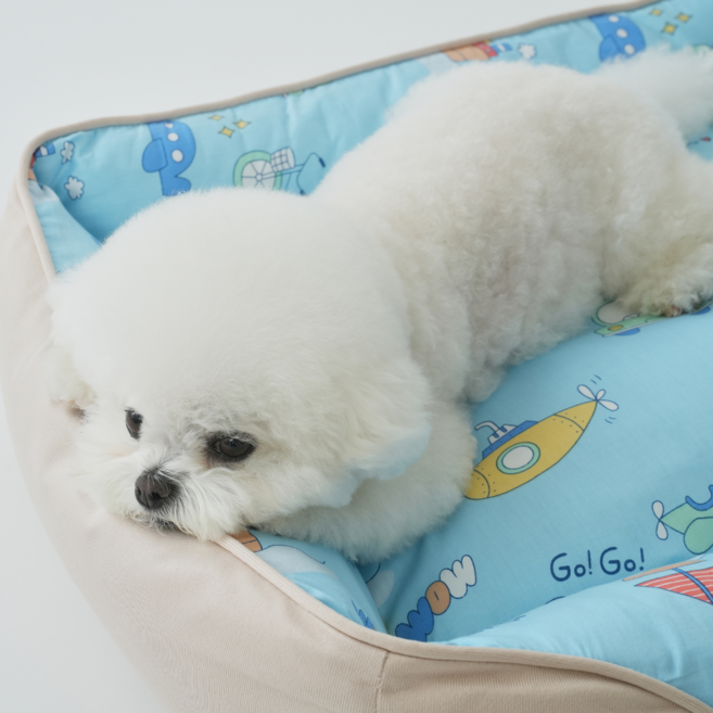 홀릭하임 강아지 사각 마약방석 사계절용 K02 M~XL, 1개, 베이지