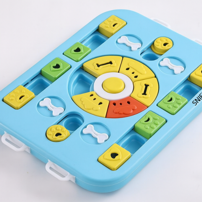 킁킁잼 노즈워크 회전 퍼즐 올인원 매트, 1개, 블루