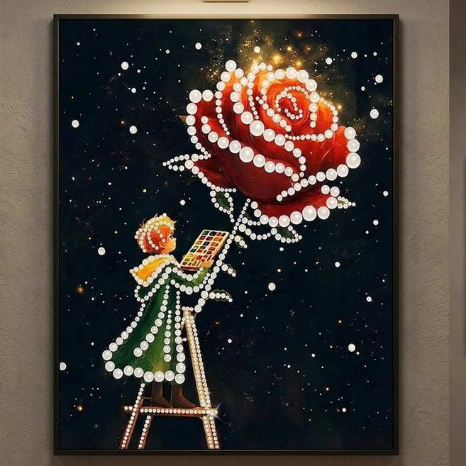 호인트 DIY 진주 보석십자수 명화그리기 30x40cm, 1개, 03어린화가