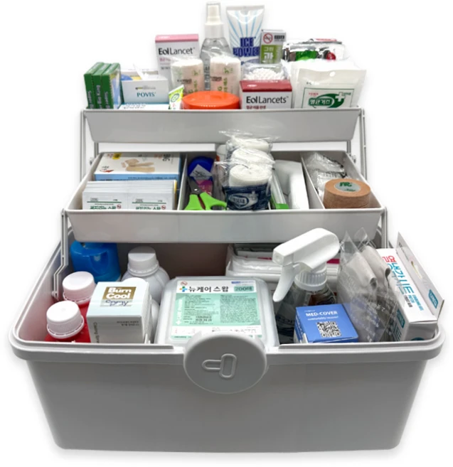(수납력 최대) 메드올 3단 구급함 특대 세트, 1 - 쿠팡