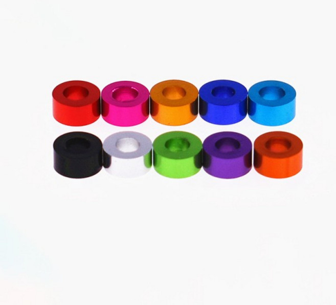 다채로운 알루미늄 와셔 부싱 개스킷 스페이서 슬리브 비 스레드 스탠드 오프 RC 모델 부품 M3 60.5 1/1.5, 05 2.5x6x3mm, 04 Golden