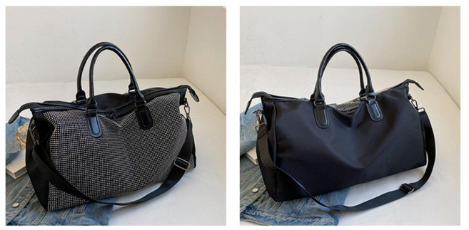 옥스포드 캐주얼디자인 도트무늬 망치가방 해외용가방 휴가용 해외용 여행보스턴백물