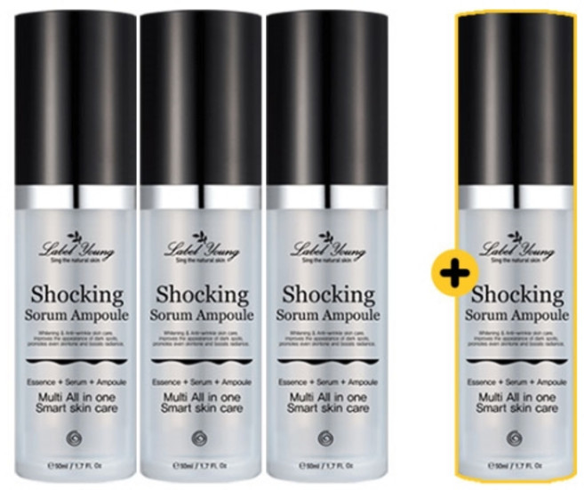 [라벨영]쇼킹소름앰플 3개+쇼킹소름앰플 1개 증정, 50ml, 1set