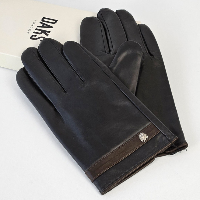 [백화점 정품] 닥스 밴드장식 남성 양가죽 드레스 기모 울 장갑 블랙 (선물포장)