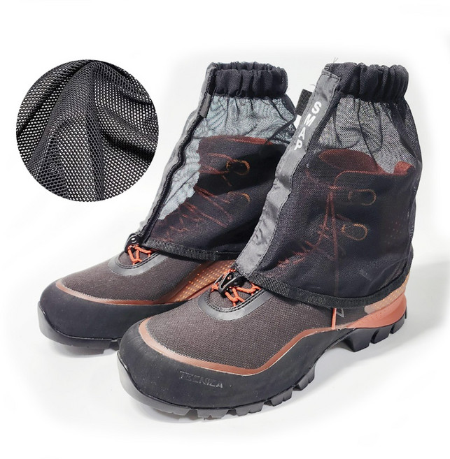 망사 숏스패츠 국내제작 메쉬 여름용 각반 방수 발토시 발목토시 등산용, 블랙