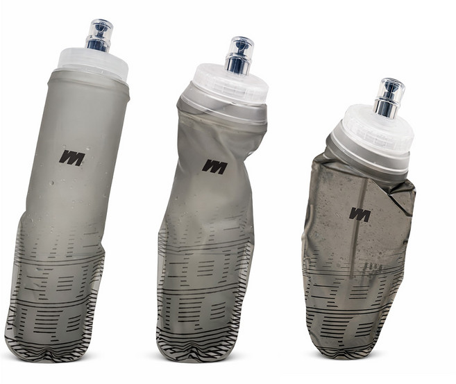 미올로 소프트 플라스크 스포츠 러닝 등산 물통 달리기 물병, 블랙, PURE FREE 소프트 플라스크 500ml, 1개