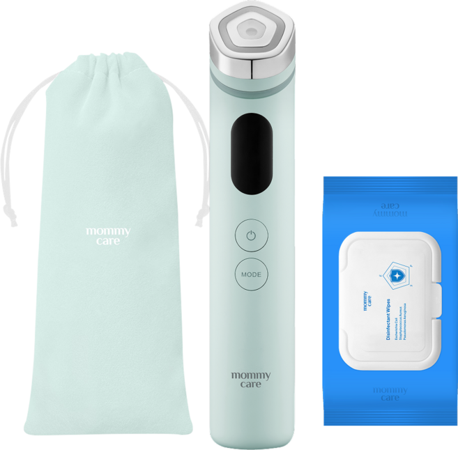 마미케어 펜타프라임 청담샵 물광 모공 탄력 EMS 올인원 마사지기 + 소독티슈 + 파우치 세트, PT-0425