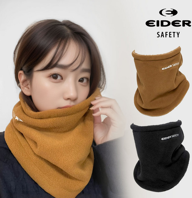 아이더 Safety 프리미엄 웜업 넥워머 히터웜 넥게이터, 브라운, 1개