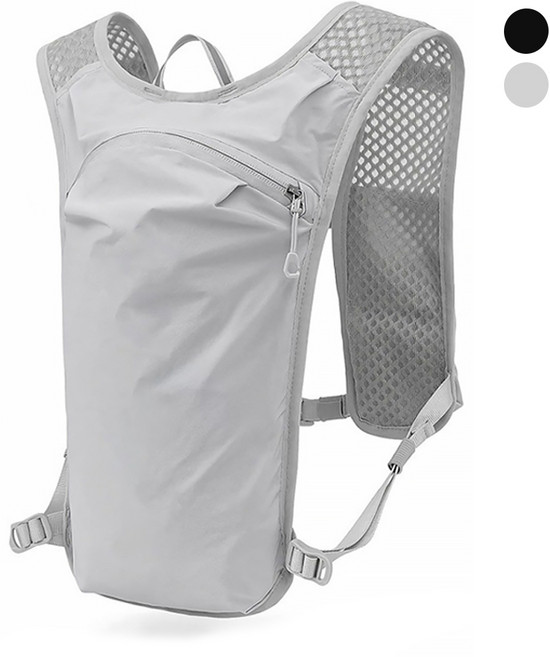 서브22 러닝 조끼 초경량 베스트 등산 아웃도어 마라톤 백팩, 그레이