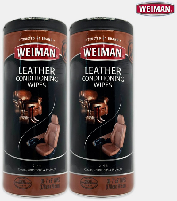 와이만 가죽클리너 티슈형 소파 차량용 크리너 30매입, 2개