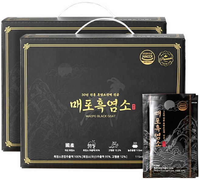 [골드] 매포흑염소진액 115ml 60팩, 6.9L, 2박스