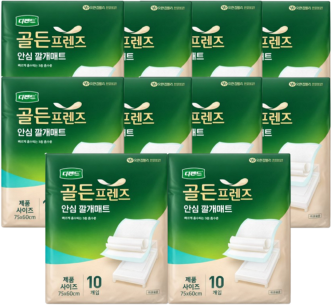 디펜드안심 깔개매트, 10개입, 10세트