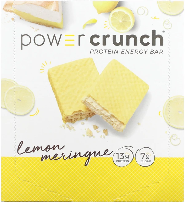 BNRG Power Crunch 단백질 에너지 바 레몬 머랭 12개입 개당 40g(1.4oz) 1팩, 1개, 40g - 쿠팡