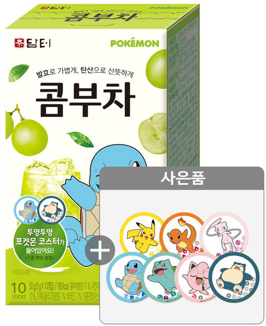 담터 포켓몬 콤부차 샤인머스켓, 5g, 3개, 10개입