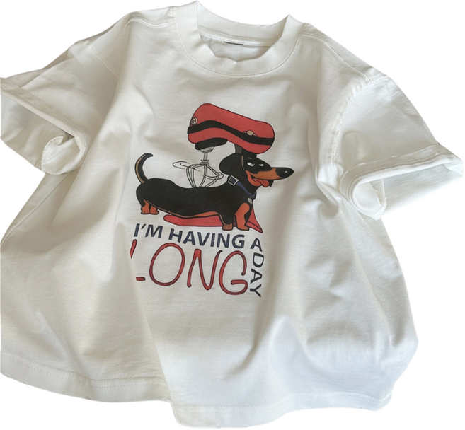 삐삐네옷가게 초등 키즈 귀여운 퍼피 여름 남아 반팔 티셔츠