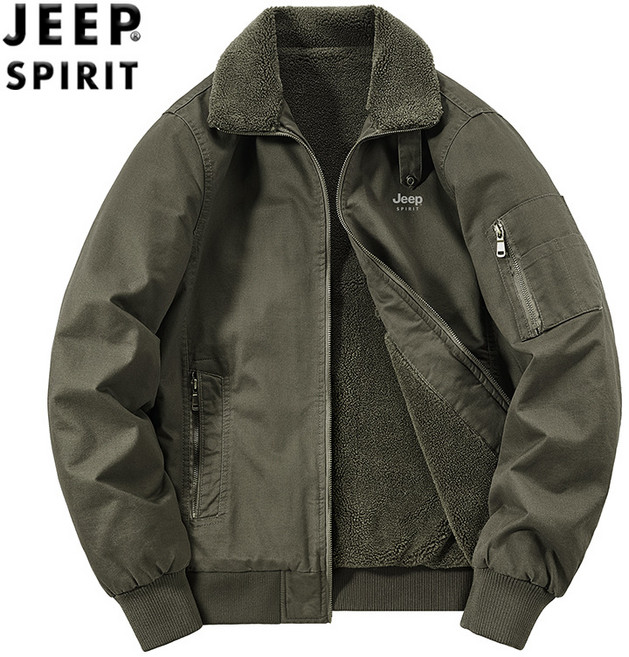 JEEP SPIRIT 지프 스피릿 남성 겨울 기모 안감 재킷 따뜻한 캐주얼 재킷 7937A+양말