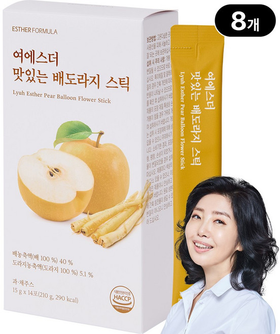 [본사직영] 여에스더 맛있는 배도라지 스틱 (100% 국내산 배도라지 액상) 국민영양 프로젝트, 210g, 8개