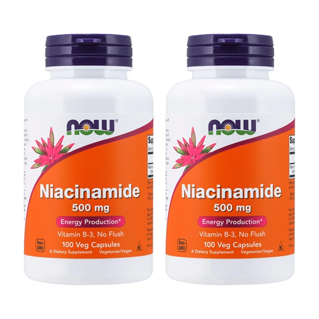 나우푸드 나이아신아마이드 500mg 캡슐, 2개, 100정 - 쿠팡
