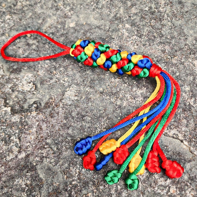 소원성취 금강매듭 오색걸이 불교 행운 장식, 1개, 상세페이지 참조