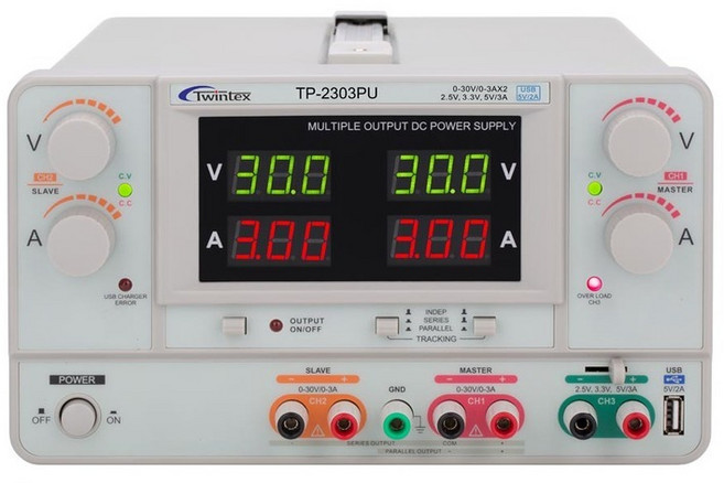 Twintex TP-2303PU 雙輸出直流電源供應器, 1個, TP-2305PU